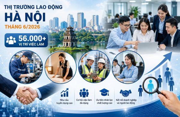 Thị trường lao đồng Hà Nội tháng 6/2026